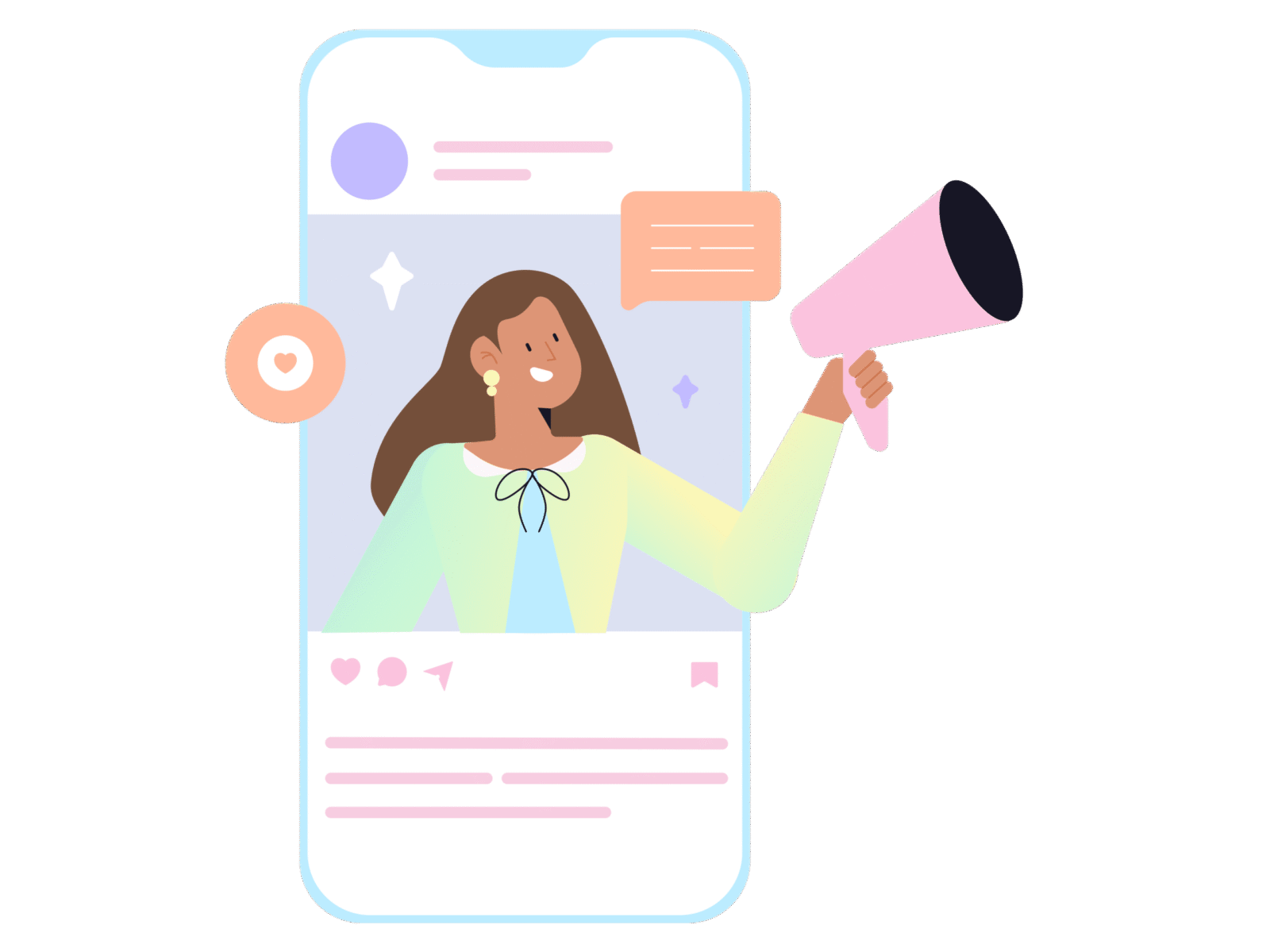 Digital Marketing drawkit vector illustration influencer & content creator illustrations (4)