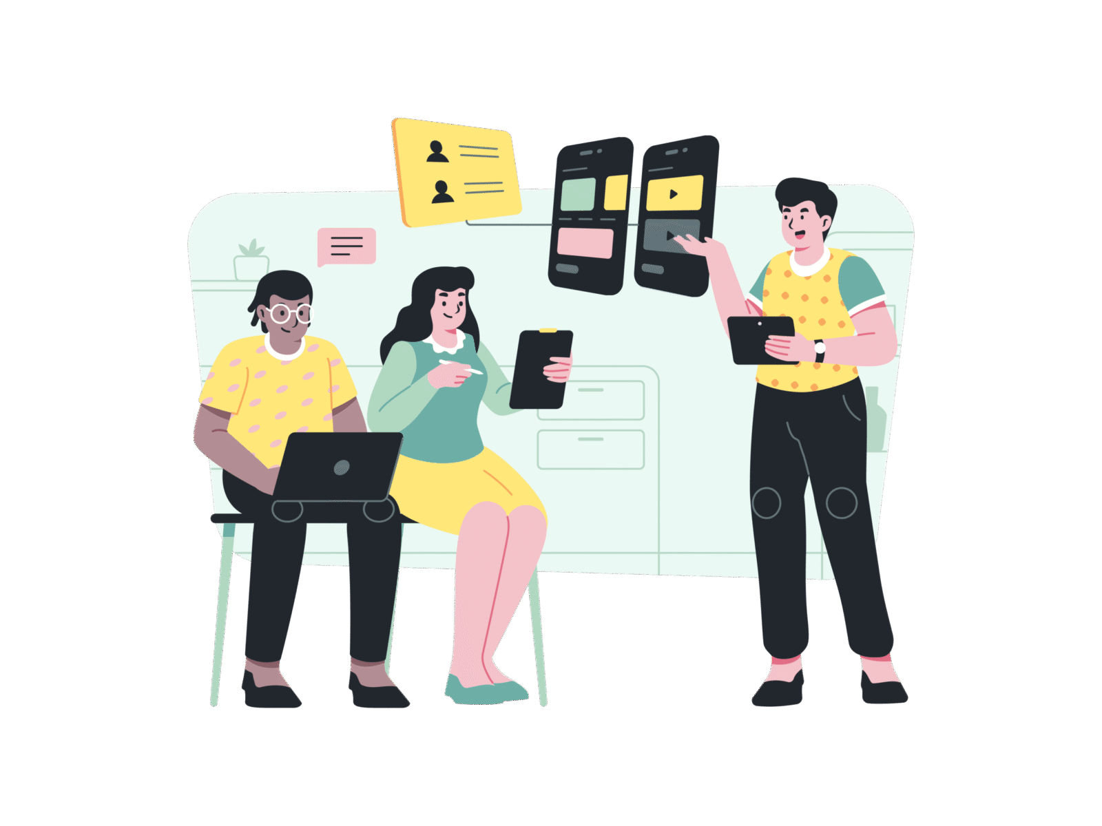 Neocube drawkit vector illustration project manager (1)