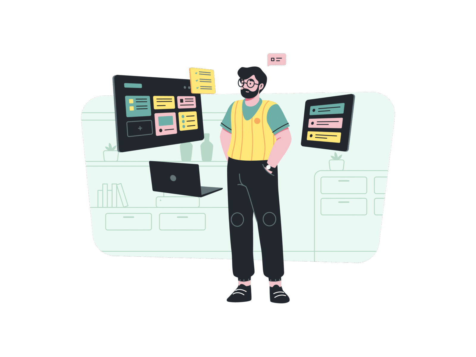 Neocube drawkit vector illustration project manager (4)