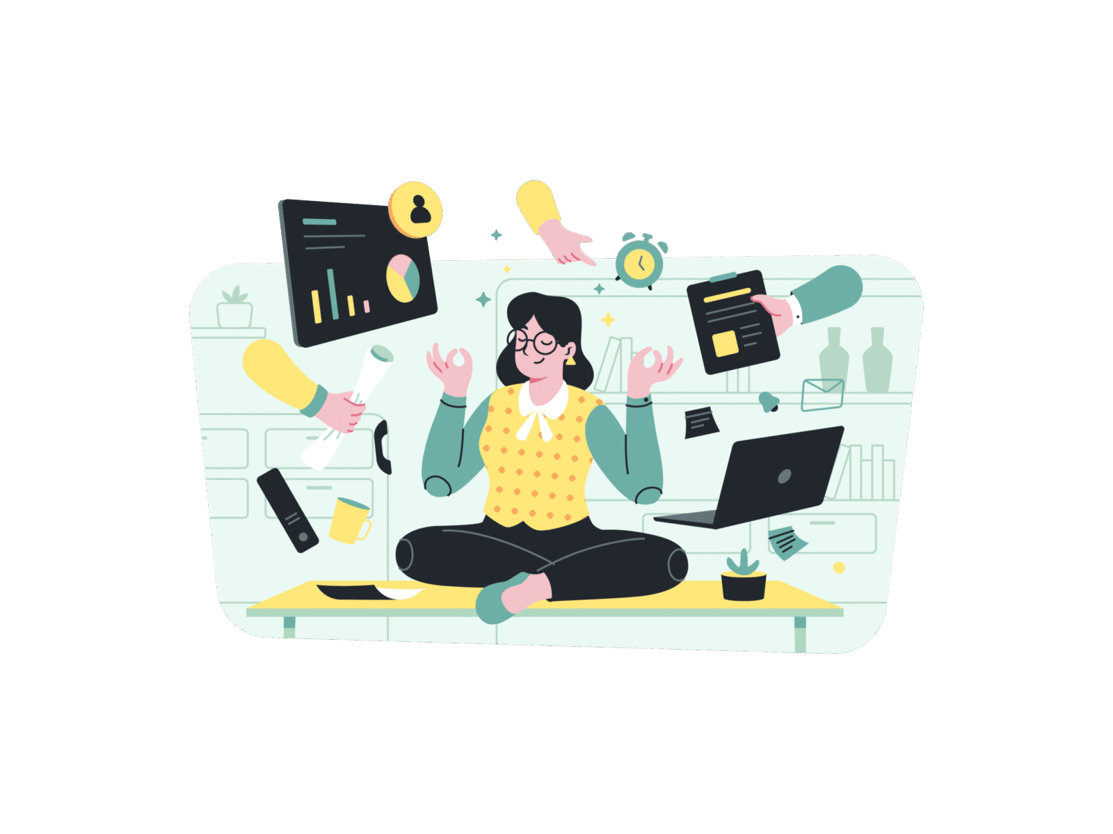 Web Design Agency drawkit vector illustration project manager (7)